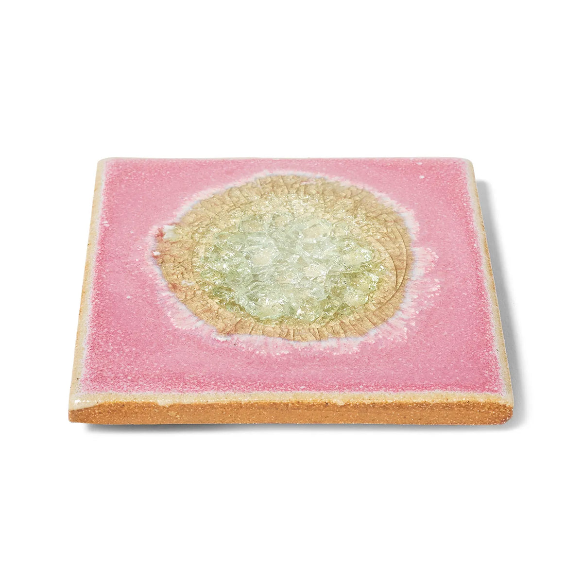 Dock 6 Pottery Square Crackle Coaster, 4"