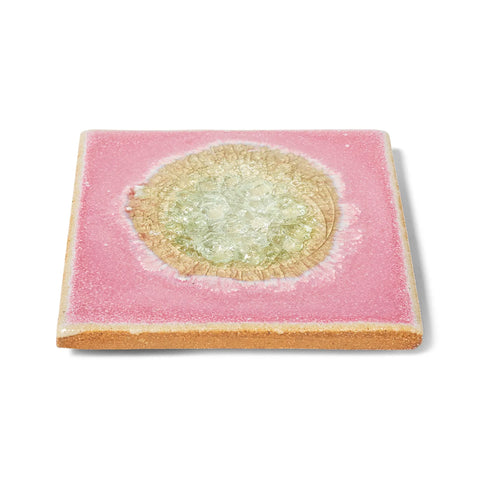 Dock 6 Pottery Square Crackle Coaster, 4"