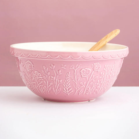 Mason Cash In the Meadow Rose Mixing Bowl, 4.25 qt.