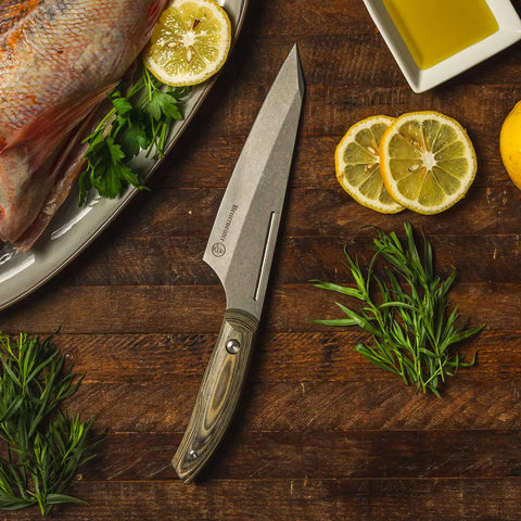 Messermeister April Bloomfield Carbon Chef Knife, 6.5"