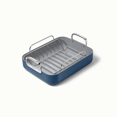 Caraway Ceramic Nonstick Roasting Pan with Rack, 16"x13"