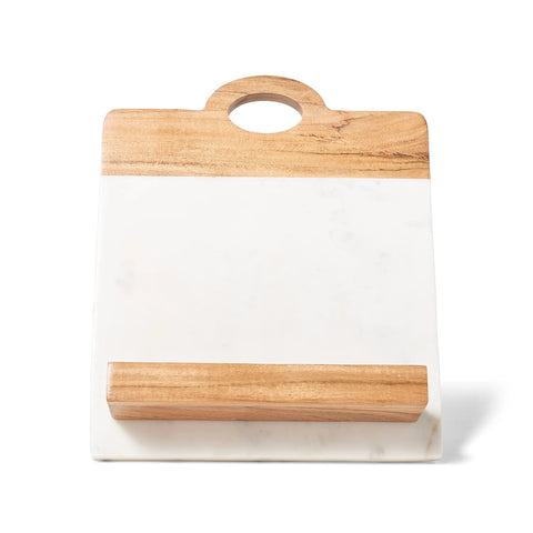 Sur La Table Marble & Acacia Cookbook Holder
