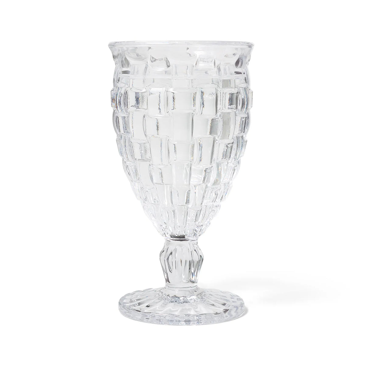 Sur La Table Basketweave Glass Goblet