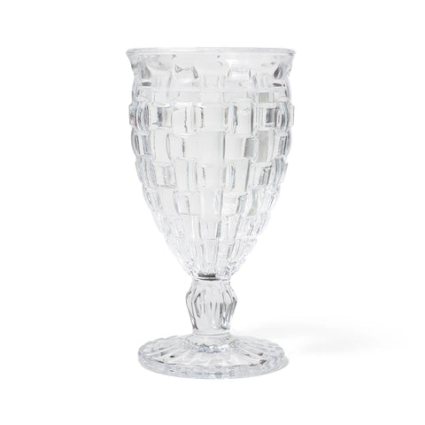 Sur La Table Basketweave Glass Goblet