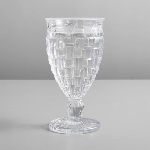 Sur La Table Basketweave Glass Goblet
