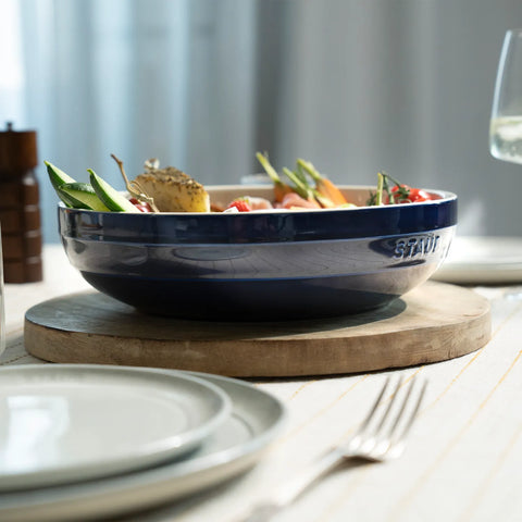 Staub Ceramic Shallow Serving Bowl, 11"