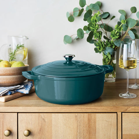 Sur La Table Enameled Cast Iron Round Wide Dutch Oven, 7 qt.