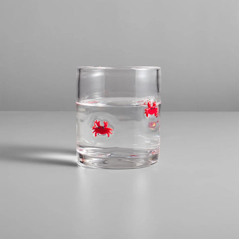 Sur La Table Crab Icon Double Old-Fashioned Glass