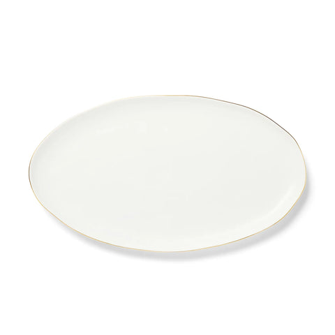 Sur La Table Gold Rimmed Oval Platter