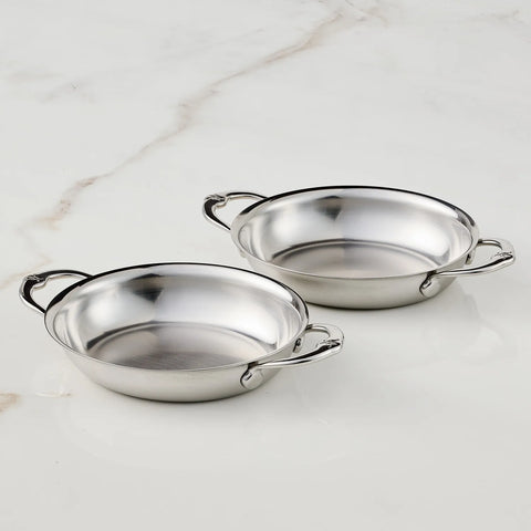Hestan Provisions Stainless Steel Oval Au Gratin Dishes, Set of 2