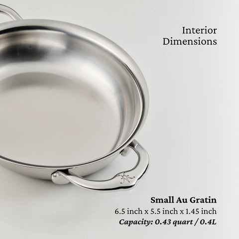 Hestan Provisions Stainless Steel Oval Au Gratin Dishes, Set of 2