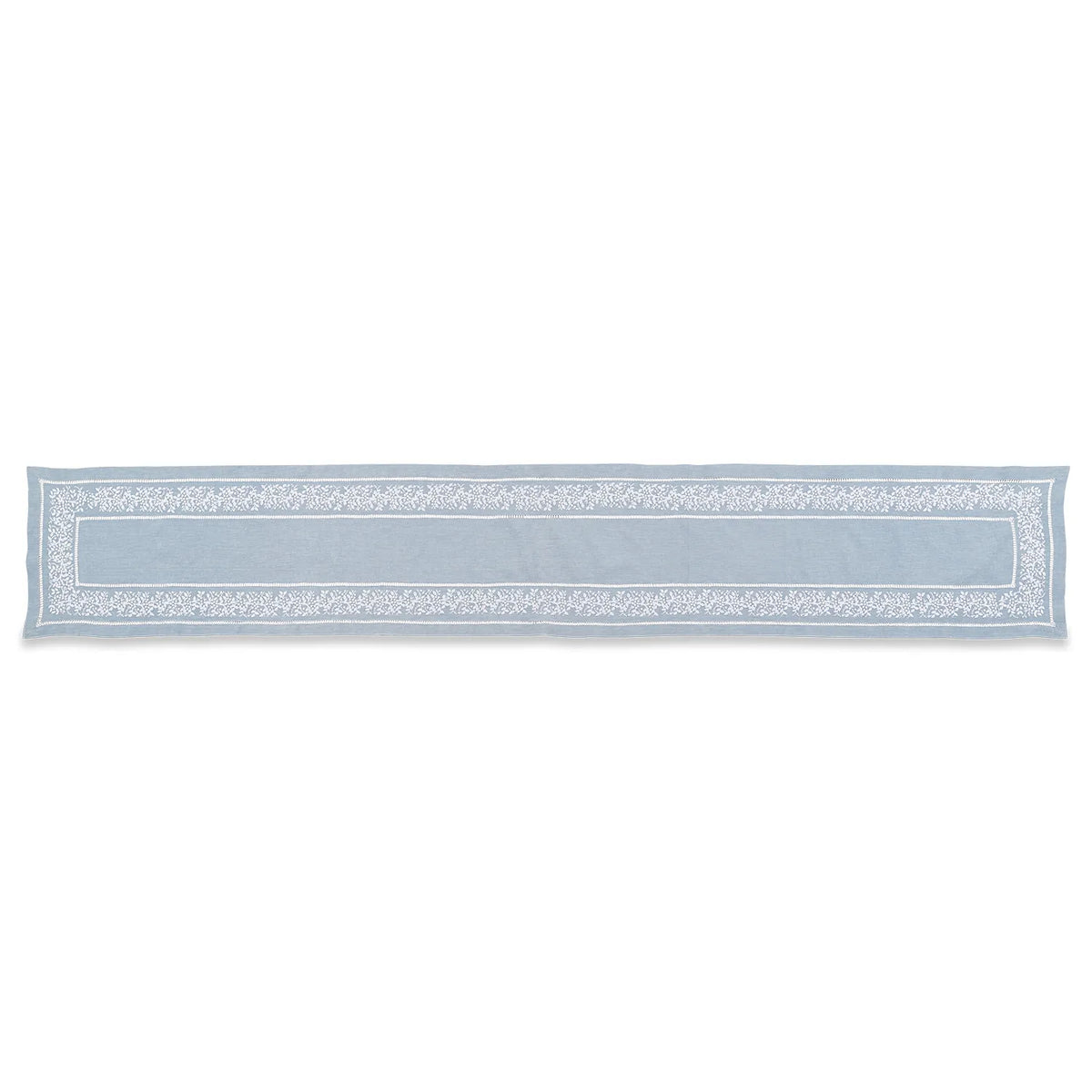 Henry Handwork Jardin Embroidered Linen Runner
