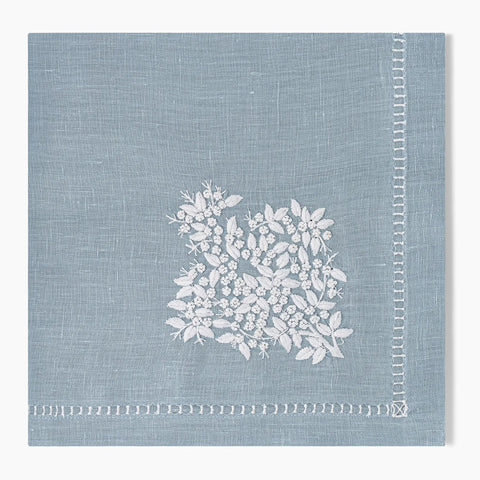 Henry Handwork Jardin Embroidered Linen Napkins, Set of 4