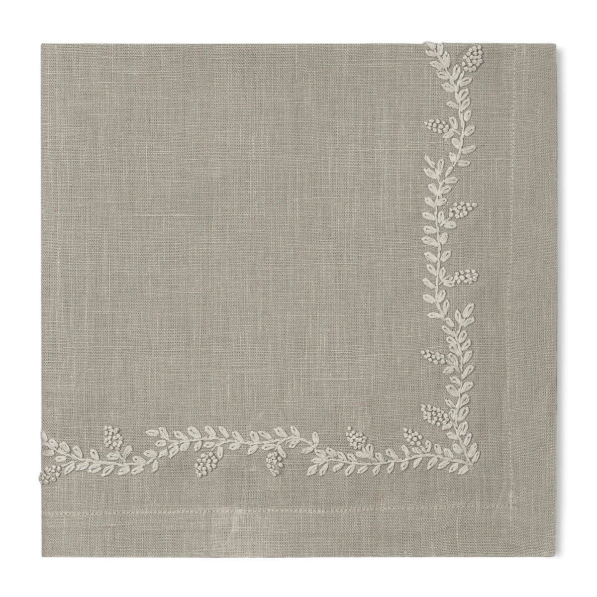 Henry Handwork Prism Vine Embroidered Linen Napkins, Set of 4