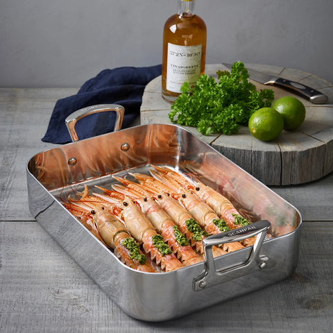 Scanpan Fusion 5 Stainless Steel Roaster, 13.5” x 9.5”