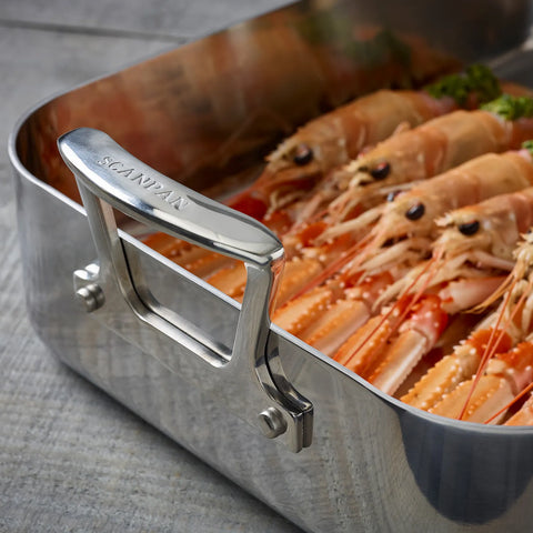 Scanpan Fusion 5 Stainless Steel Roaster, 13.5” x 9.5”