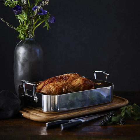 Scanpan Fusion 5 Stainless Steel Roaster, 13.5” x 9.5”