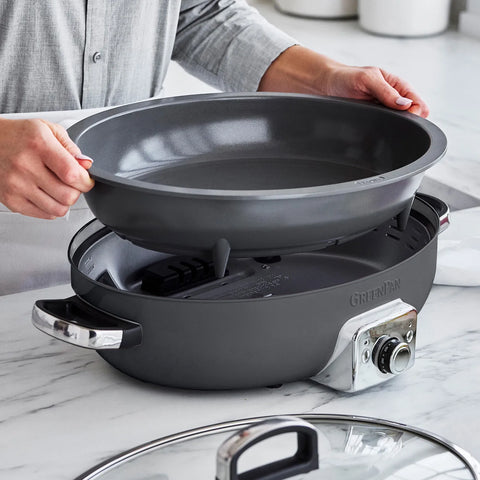 GreenPan Elite Ceramic Nonstick Oval Electric Skillet, 5.5 qt.