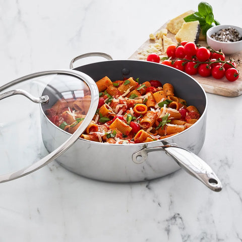GreenPan Stainless Steel Valencia Pro Ceramic Nonstick Sauté Pan w/ Lid, 5 qt.