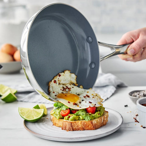 GreenPan Stainless Steel Valencia Pro Ceramic Nonstick 10-Piece Cookware Set