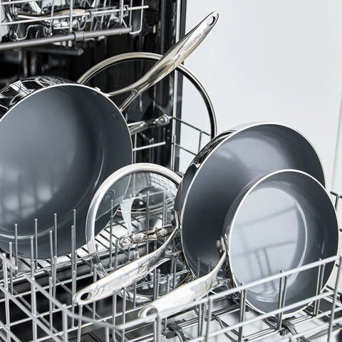 GreenPan Stainless Steel Valencia Pro Ceramic Nonstick 10-Piece Cookware Set