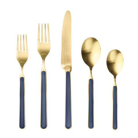 Mepra Fantasia 5-Piece Ice Gold Flatware Set