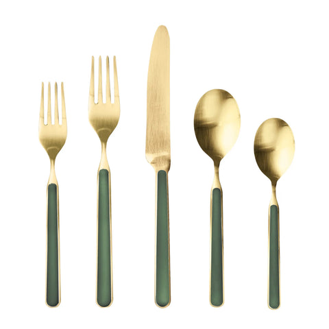 Mepra Fantasia 5-Piece Ice Gold Flatware Set