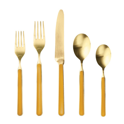Mepra Fantasia 5-Piece Ice Gold Flatware Set