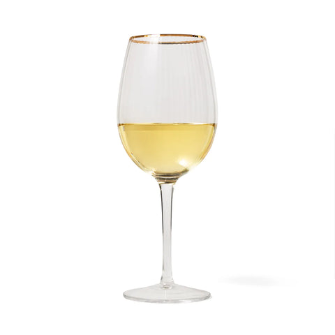 Sur La Table Optic Gold Rim Wine Glass