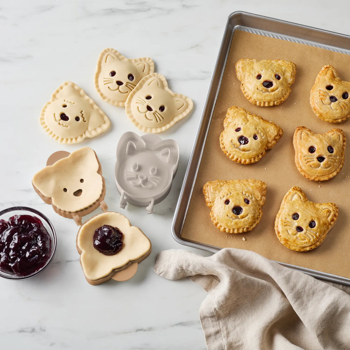Dog & Cat Hand Pie Molds, Set of 2