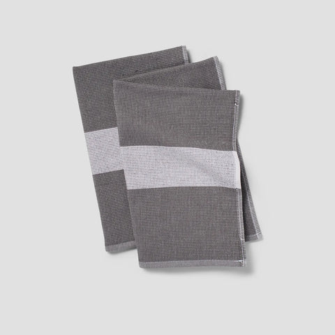 Sur La Table Essential Color Block Waffle-Weave Towels, Set of 2