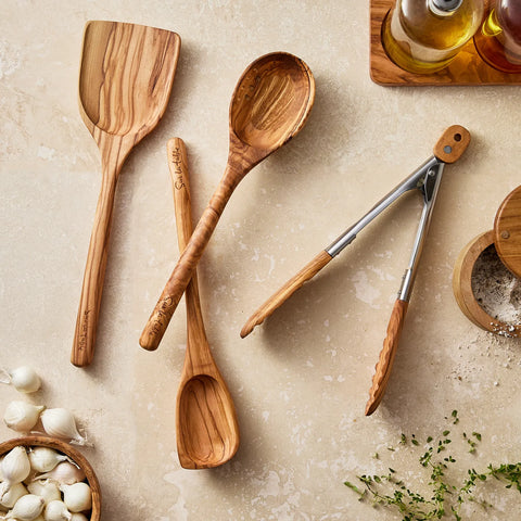 Sur La Table Olivewood Straining Spoon