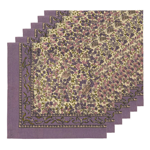 Couleur Nature Lavender Napkins, Set of 6
