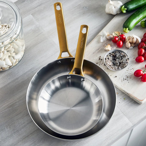 GreenPan Reserve Stainless Steel Set of 2 Skillets, 10" & 12"