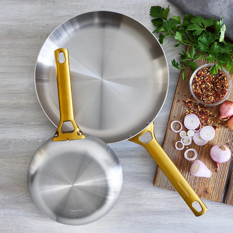 GreenPan Reserve Stainless Steel Set of 2 Skillets, 10" & 12"