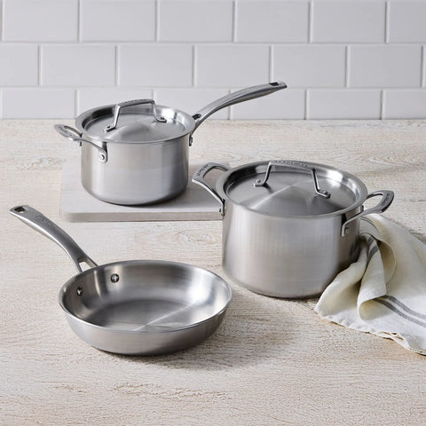 Le Creuset Essential Stainless Steel 5-Piece Cookware Set