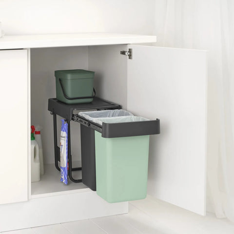 Brabantia Sort & Go 2x15 Liter Built-in Trash Can