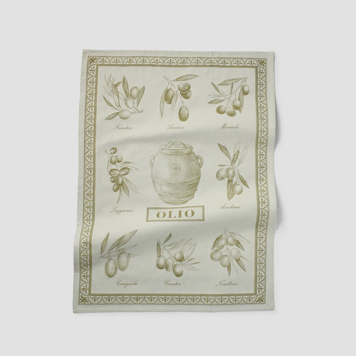 Sur La Table Olive Oil Jacquard Kitchen Towel
