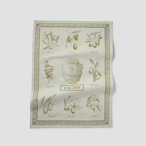 Sur La Table Olive Oil Jacquard Kitchen Towel