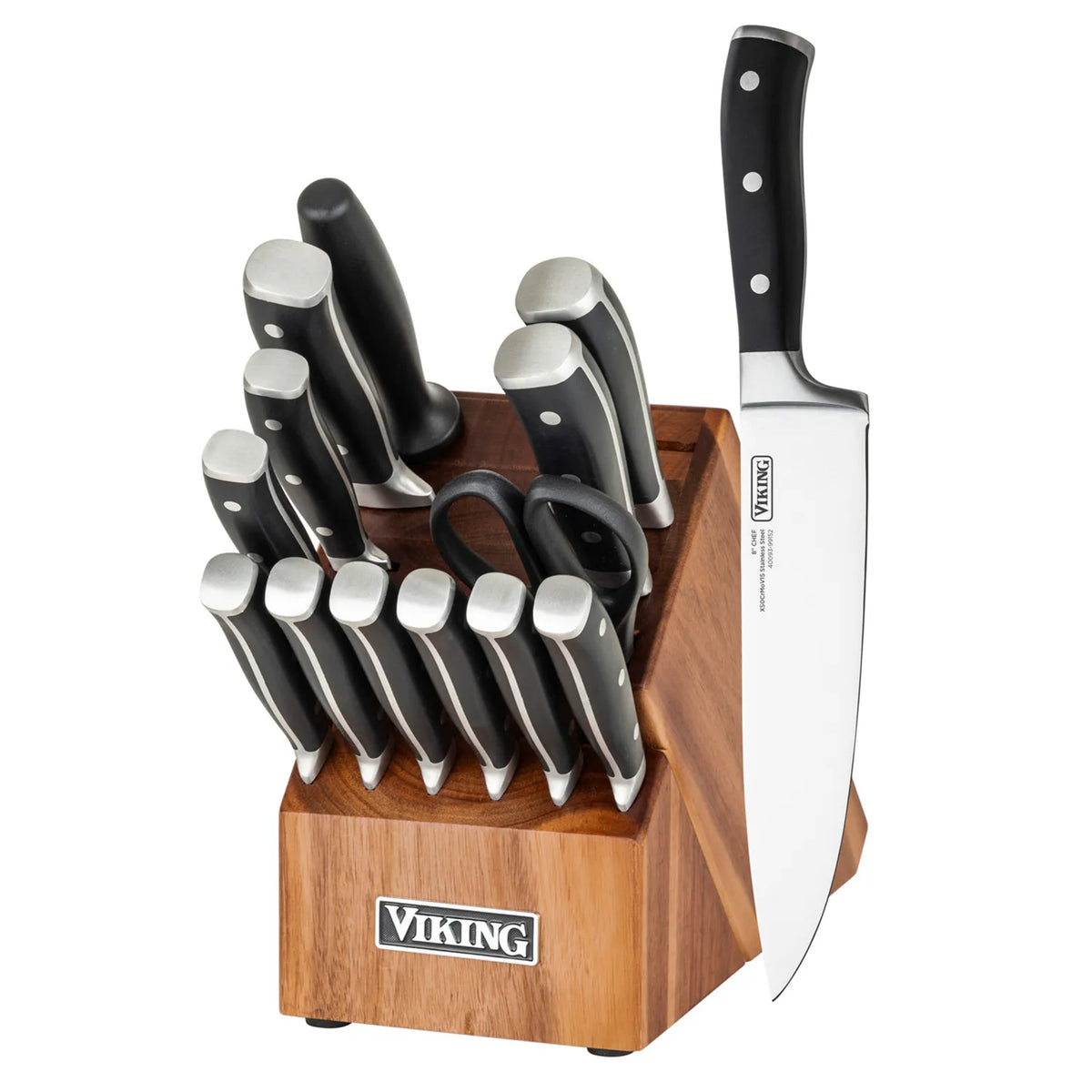 Viking 15-Piece Stainless Steel Knife Block Set
