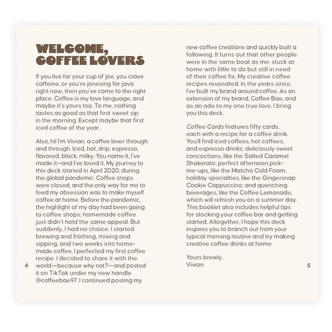 Coffee Cards: 50 Recipes for a Better Brew