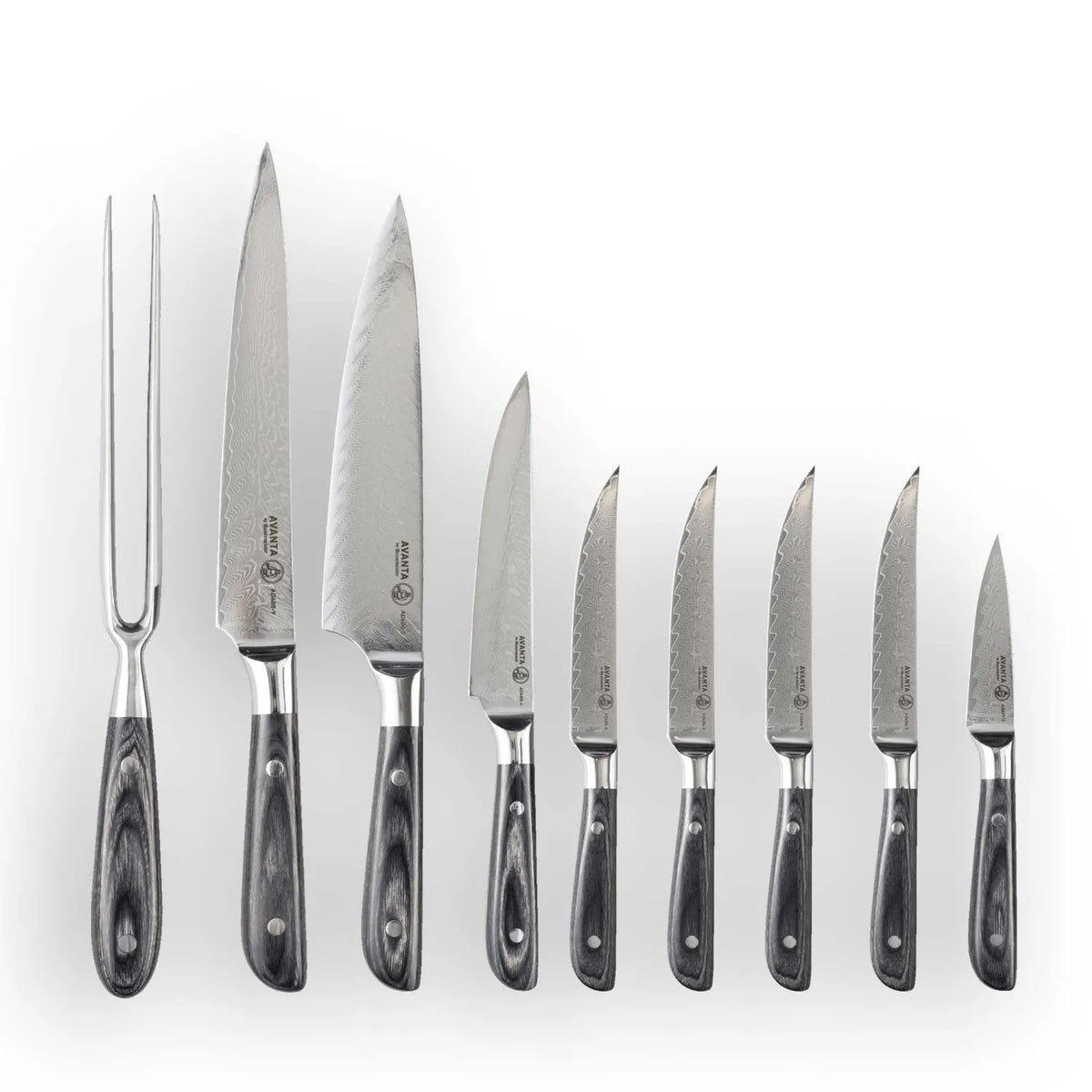 Messermeister Avanta 10-Piece Damascus Knife Block Set
