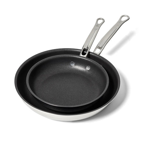 Hestan ProBond Luxe Stainless Steel TITUM™ Nonstick Set of 2 Skillets, 8.5" & 11"