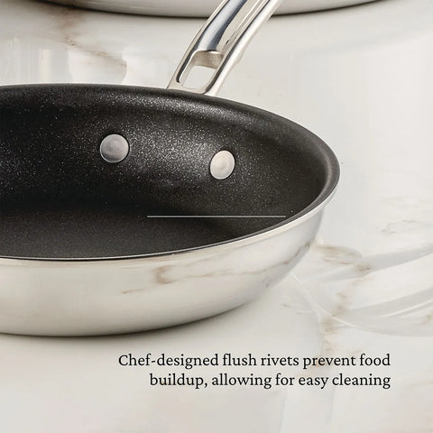 Hestan ProBond Luxe Stainless Steel TITUM™ Nonstick Set of 2 Skillets, 8.5" & 11"
