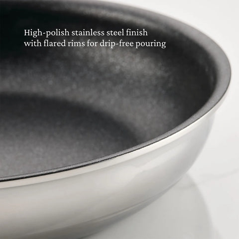 Hestan ProBond Luxe Stainless Steel TITUM™ Nonstick Set of 2 Skillets, 8.5" & 11"