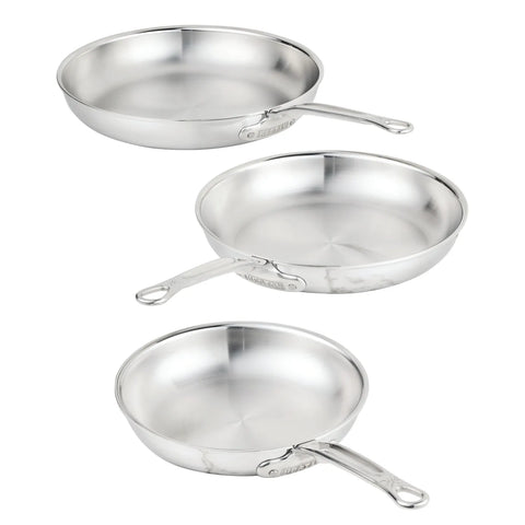 Hestan ProBond Luxe Stainless Steel Set of 3 Skillets, 8.5", 11", & 12.5"