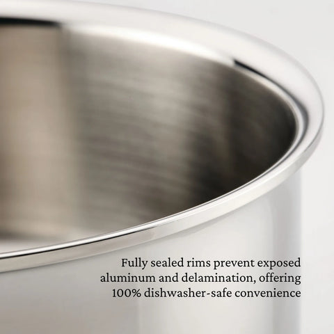 Hestan ProBond Luxe Stainless Steel Soup Pot with Steamer Insert, 3 qt.
