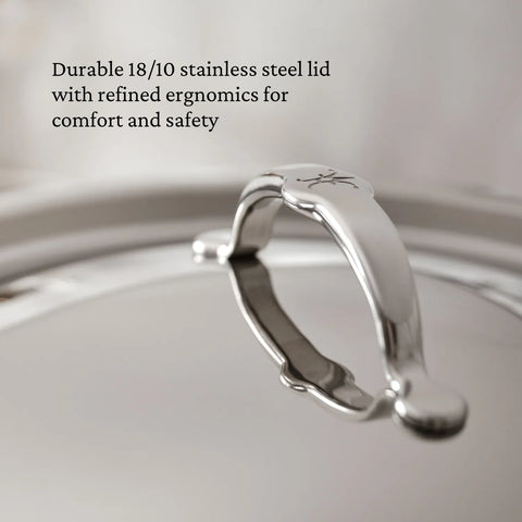 Hestan ProBond Luxe Stainless Steel Soup Pot with Steamer Insert, 3 qt.