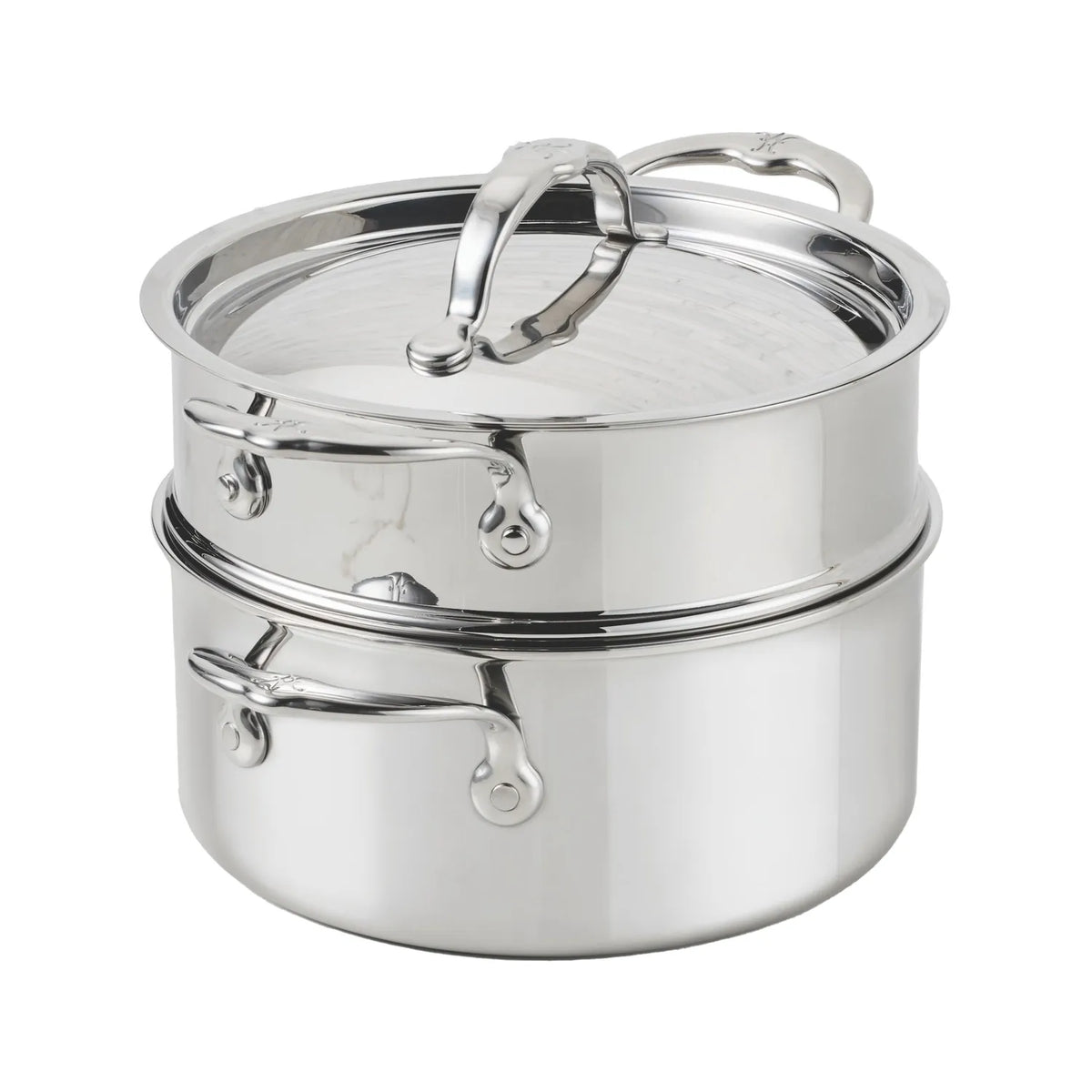 Hestan ProBond Luxe Stainless Steel Soup Pot with Steamer Insert, 3 qt.