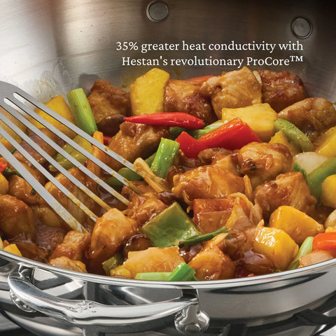 Hestan ProBond Luxe Stainless Steel Wok with Lid, 14"